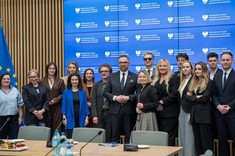 Członkowie Rady Młodych Naukowców z ministrem M. Kulaskiem, 